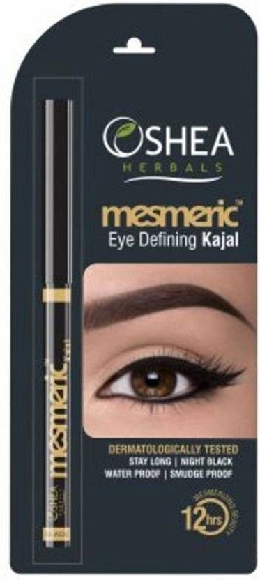 Oshea Herbals 12Hr Mesmeric Black Kajal, Long-Lasting & Smudgeproof Eye Definer