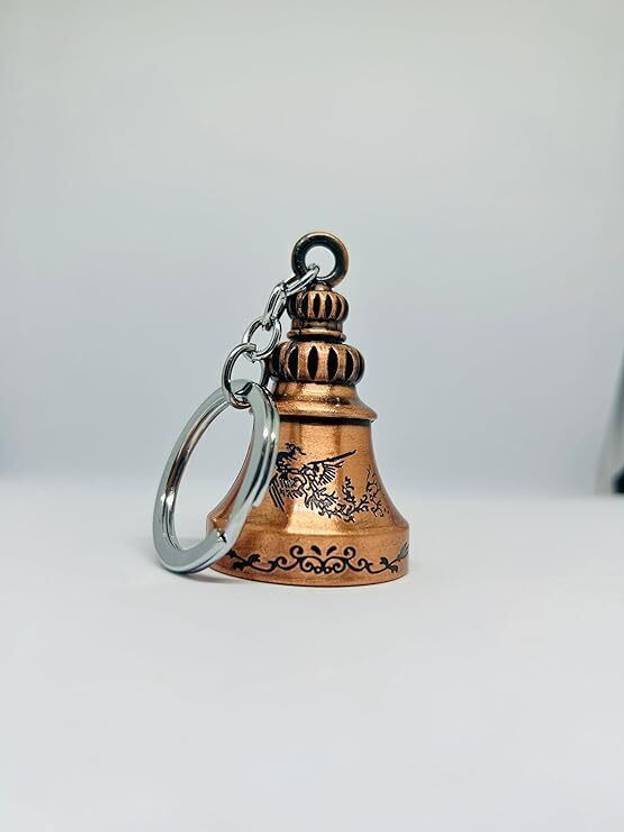 Meeko.com Guardian Bell KeyChain For Car Bike, Bags, Backpacks | Temple Bel Key Chain