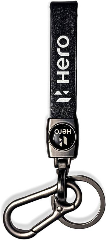 srijan Metal Carabiner Locking Hook HERO Home & Car Single Ring Unisex (Black) Key Chain