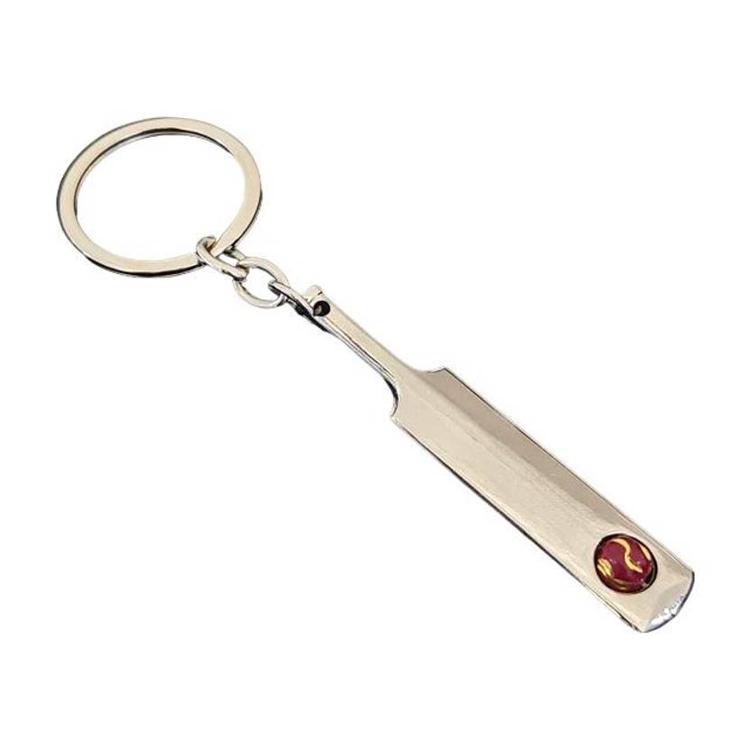 WHITE POPCORN BAT BALL METAL KEYCHAIN RANDOM COLOR PACK OF 1 Key Chain