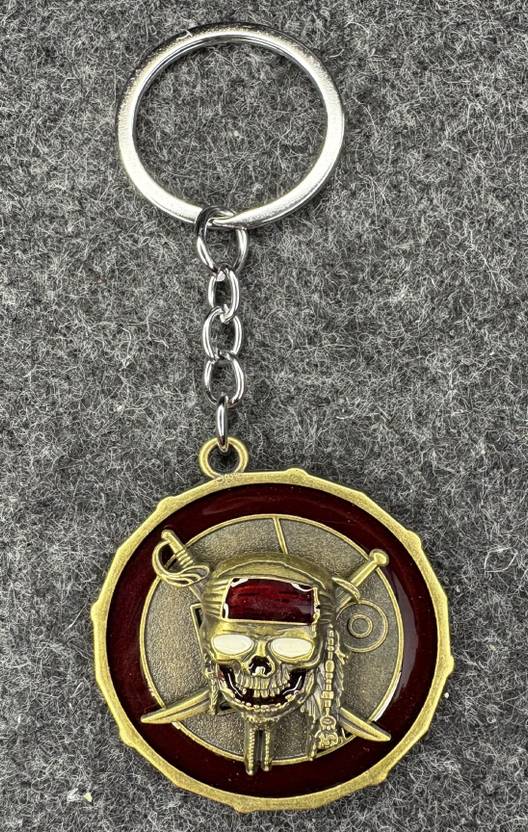 Royal Galexy Latest Jack Sparrow Mask Revolving Metal Keychain Key Chain