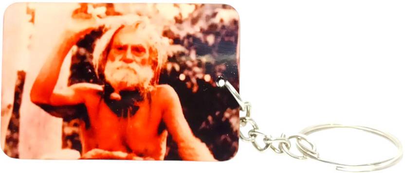 ALDOMIN Devraha Baba Pine Wood Keychain 02 Key Chain