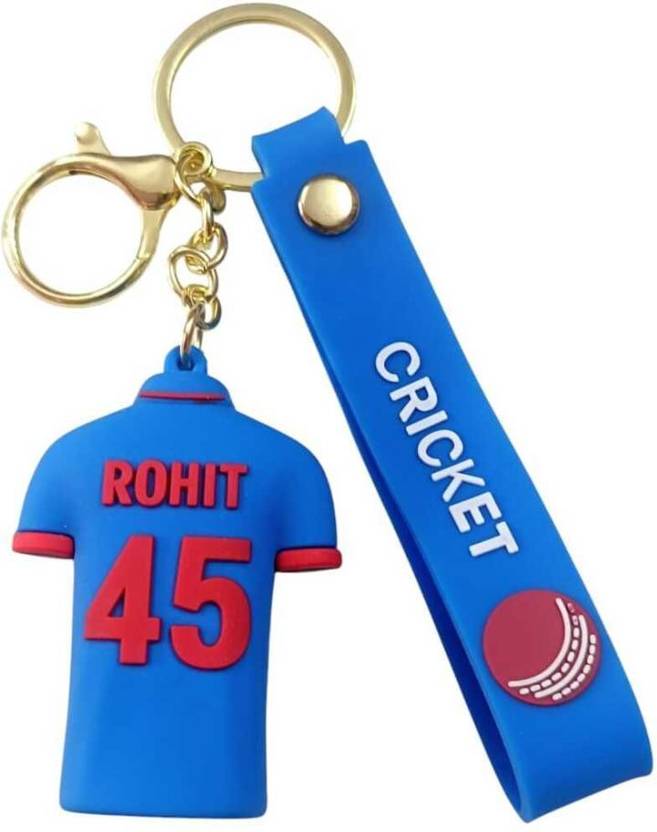 PEARLISH Rohit Sharma Jersey 3D Keychain X-1 Key Chain