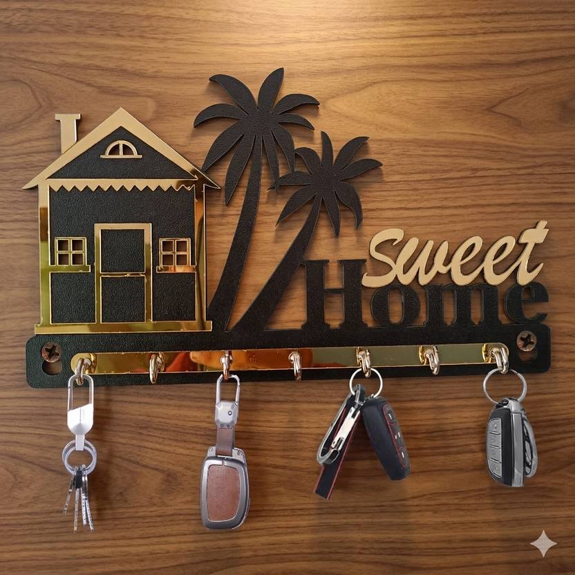 AKAAY Wall Mounted Key Holder Wood Key Holder