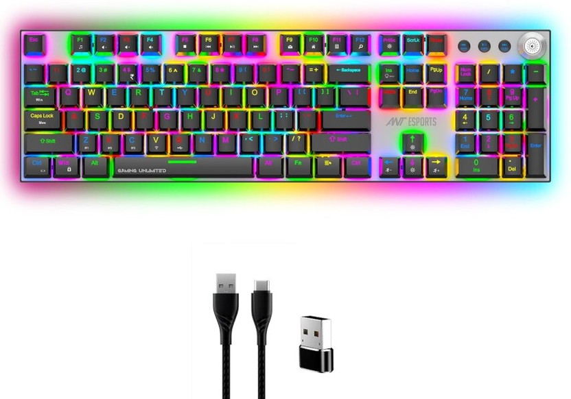 Click to enlarge Ant Esports MK4400 pro Red Switch Wireless, Wired USB, Bluetooth Standard Gaming Keyboard Compatible with Desktop, Laptop, Tablet - Ant Esports : Flipkart.com