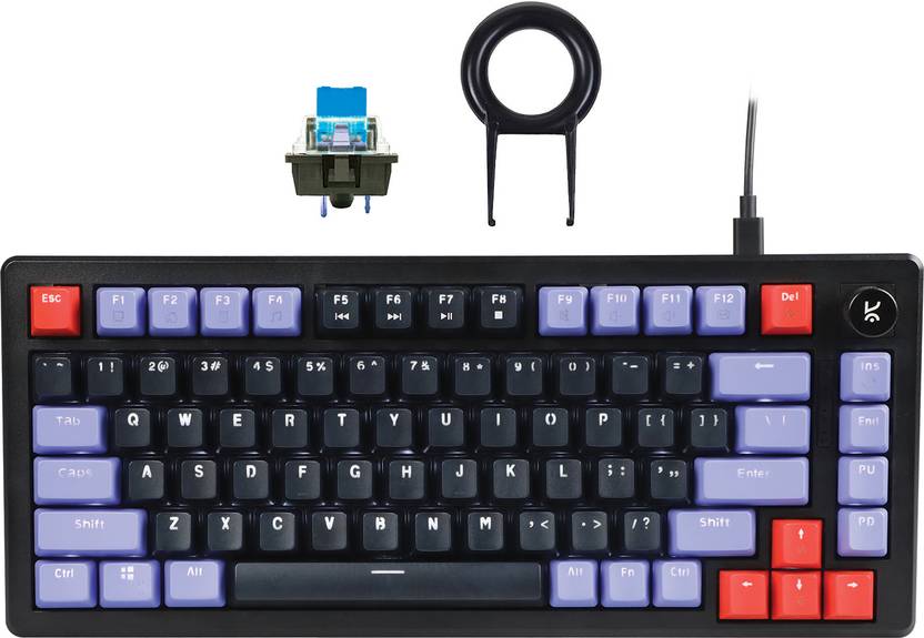 Kreo Hive OG Gaming Mechanical Keyboard Backlit Keyboards, Braided Cable Led Keyboard Wired USB