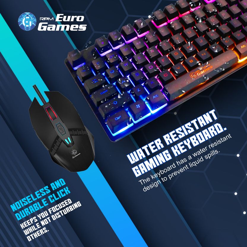 RPM Euro Games Gaming Keyboard & Mouse Combo - Image 2