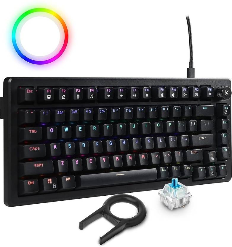 Kreo Hive RGB Gaming Mechanical Keyboard, RGB Keyboards, Braided Cable, led keyboard Wired USB