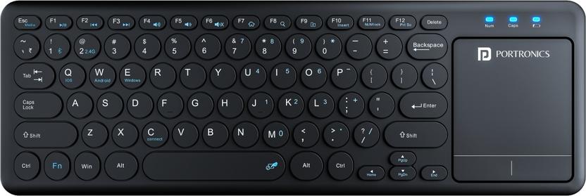 Portronics Bubble Pro Wireless Keyboard with Touchpad