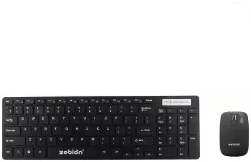 zebion G1600 Slim Fit Wireless Keyboard Mouse Combo Wireless Laptop