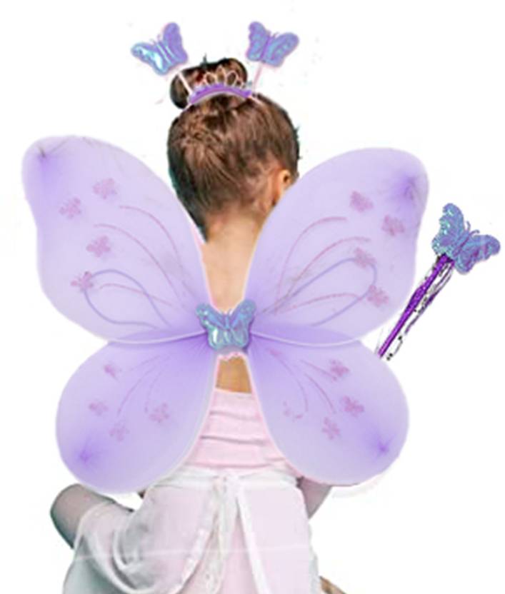 BABYMOON Set of 3 Baby Wings, Head-Band and Wand Baby Photo Props (6M -120 M) Kids Costume Wear