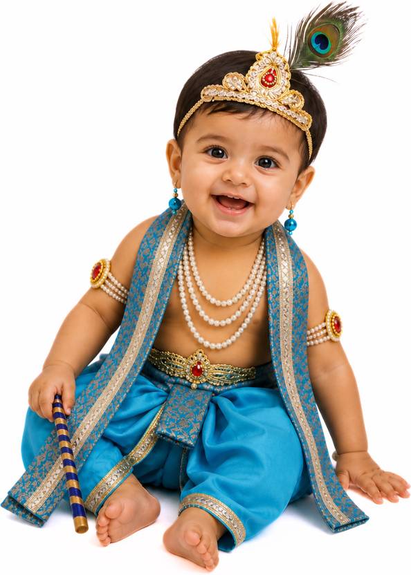ITSMYCOSTUME Krishna Dress for boys Kids Costume Wear