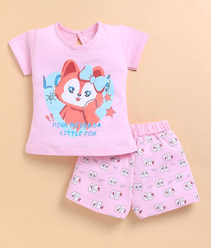 TOONYPORT Girls Casual Top Shorts