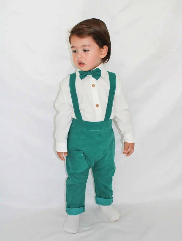 Belliza Baby Boys & Baby Girls Party(Festive) Shirt Dungaree, Bow Tie