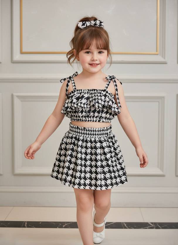 Varni Fashion Girls Party(Festive) Top Skirt