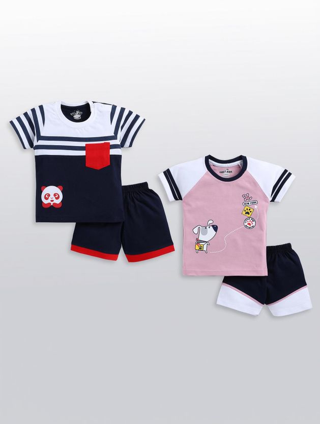 RFR Baby Boys & Girls Casual T-shirt Shorts, Red - Image 9