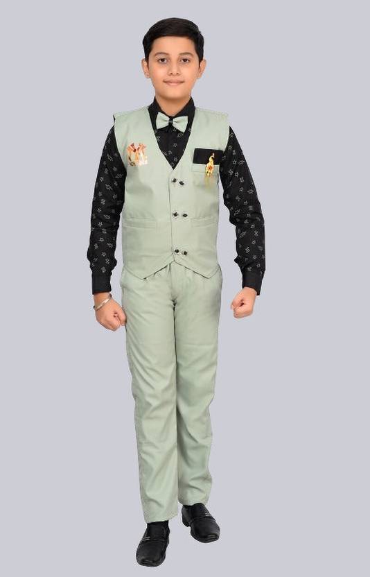 Anishka Creation Boys Party(Festive) Waistcoat Shirt, Pant