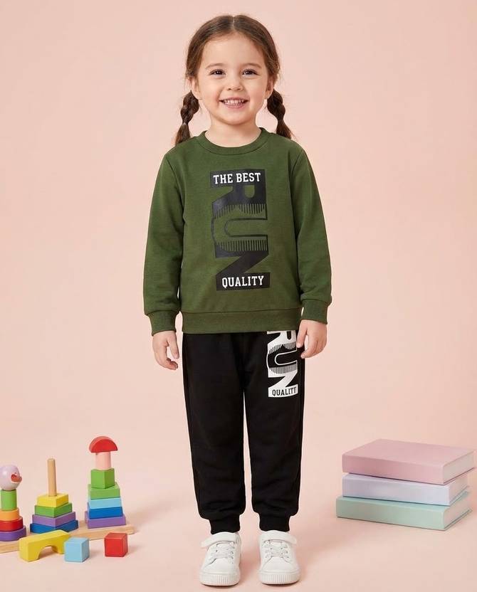 Aazeen fashion Baby Boys & Baby Girls Party(Festive) T-shirt Track Pants