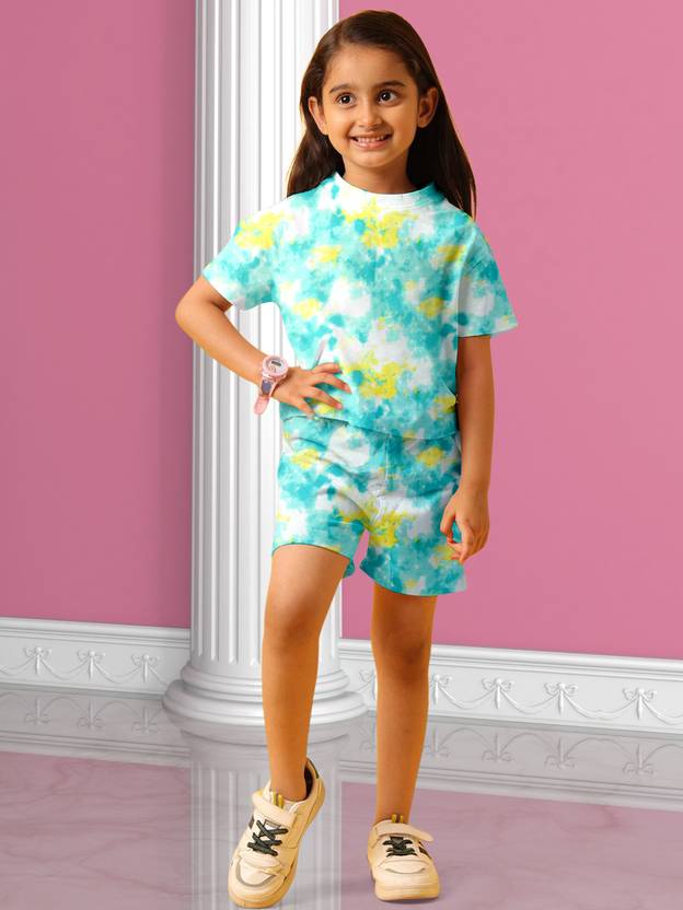 Amrutiya Enterprises Kids Nightwear Girls Printed Cotton Blend