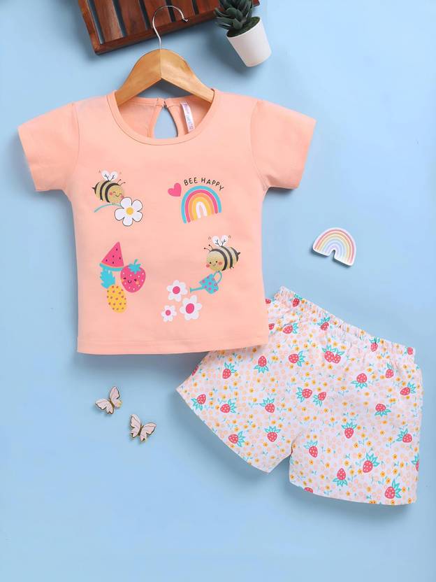 TOONYPORT Girls Casual Top Shorts