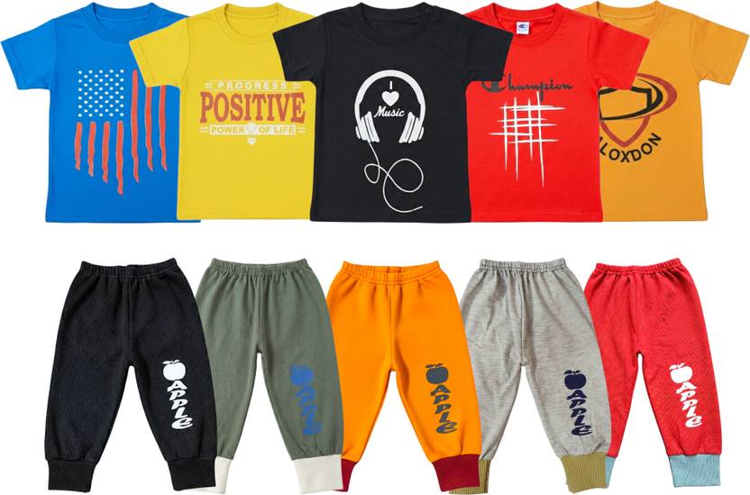 ALUXDON Boys & Girls Casual T-shirt Track Pants