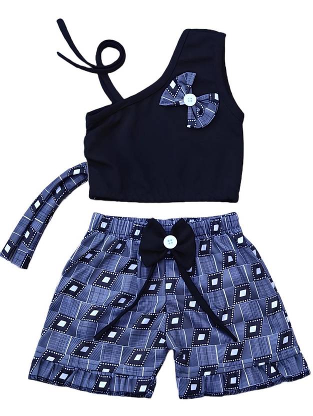 tony fashion Girls Casual Top Shorts