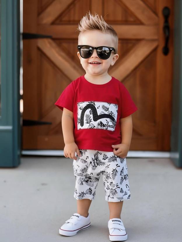 Highlightshop Baby Boys & Baby Girls Casual T-shirt Shorts