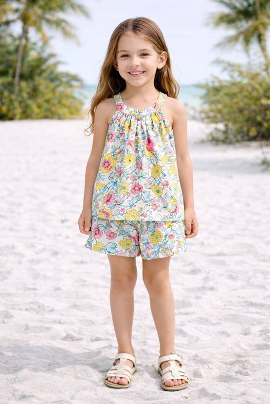 AVNEEL Girls Casual Top Shorts