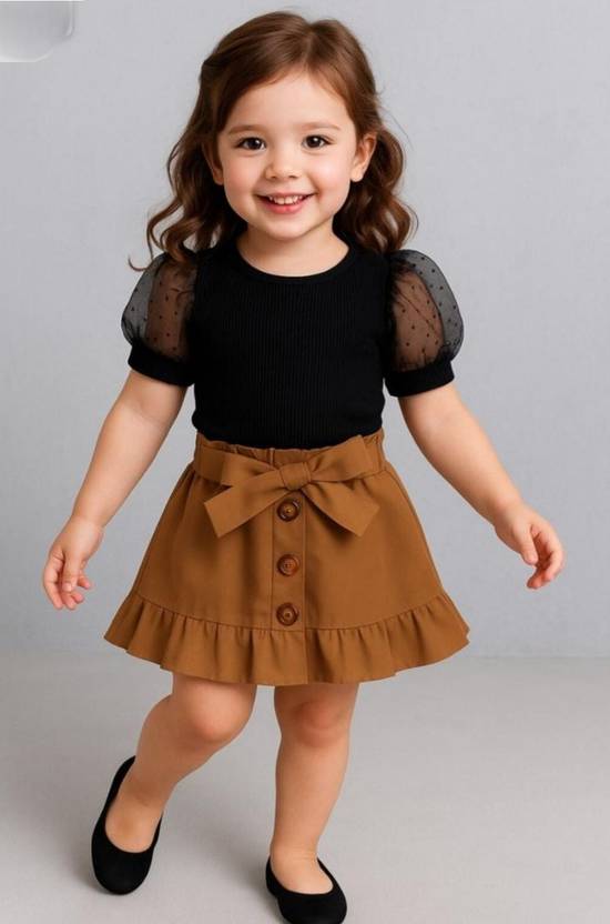 jmt fashion Girls Casual Skirt Top