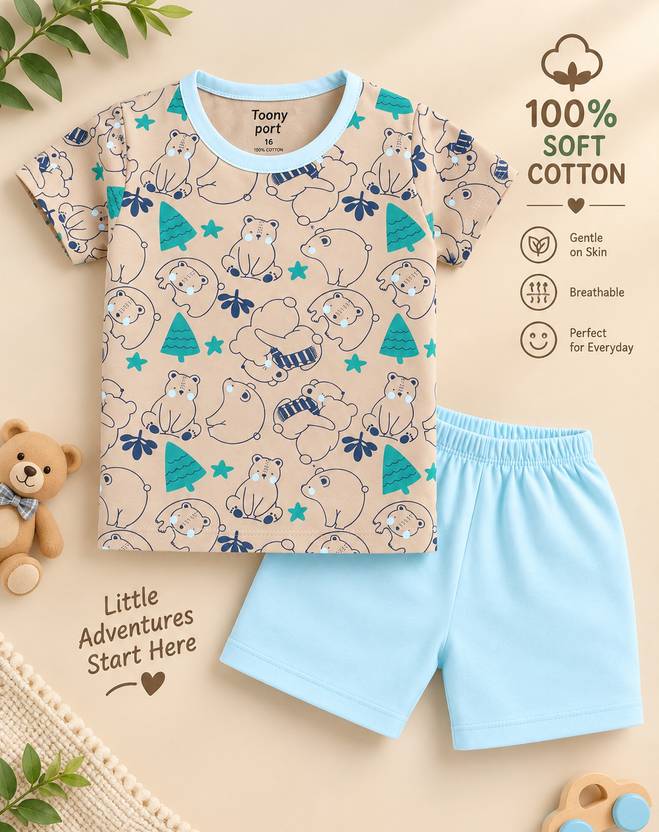 TOONYPORT Boys Casual T-shirt Shorts