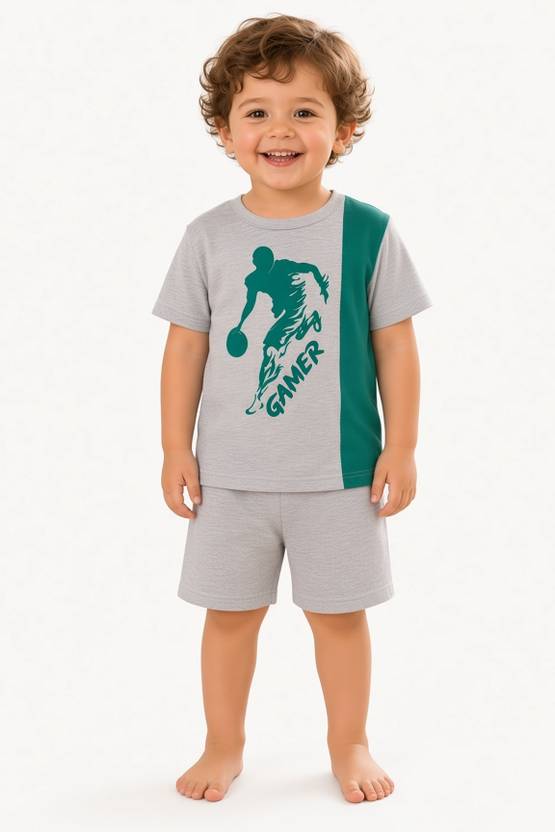 BENTGRASS Boys & Girls Casual T-shirt Shorts