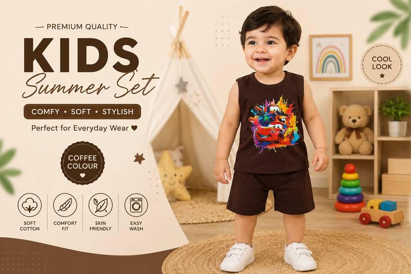 AWKidsFashion Baby Boys & Baby Girls Casual T-shirt Shorts