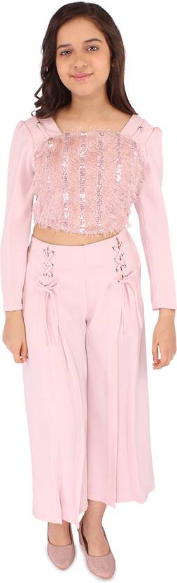 Cutecumber Baby Girls Party(Festive) Coat Trouser
