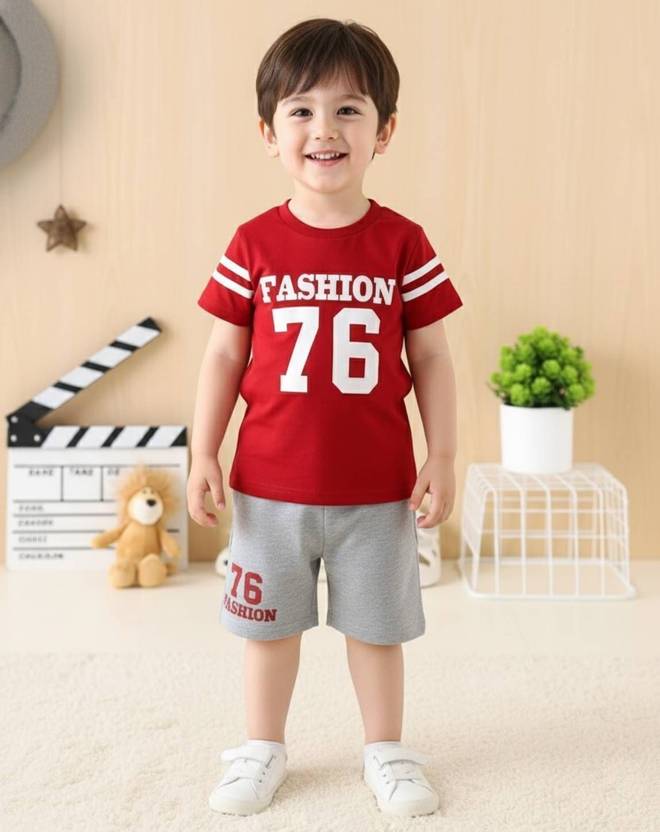 Cutevibe Baby Boys & Baby Girls Casual T-shirt Shorts