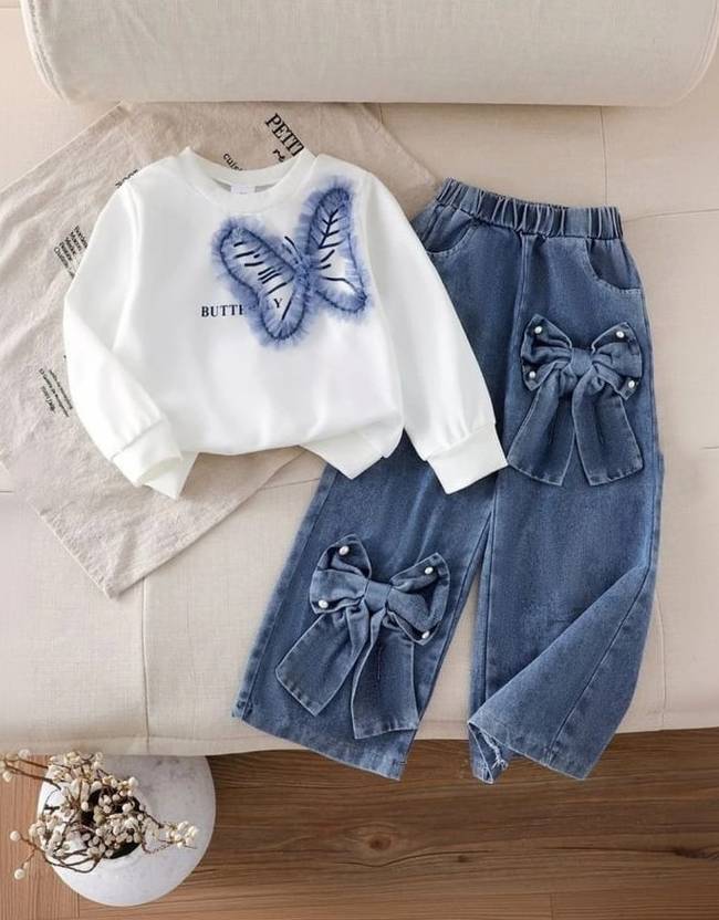 FAHADCREATIONS Girls Casual Sweatshirt Pant