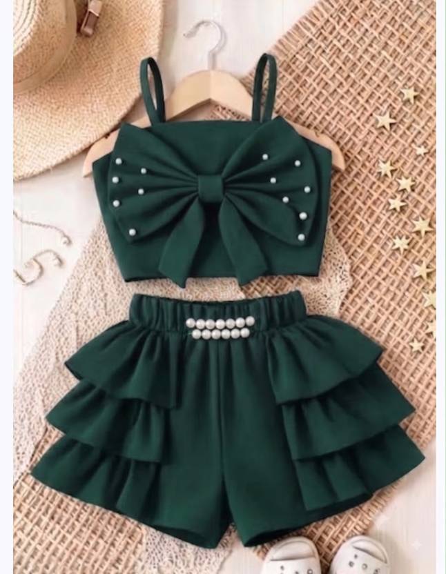 EloraKids Baby Girls Party(Festive) Top Shorts