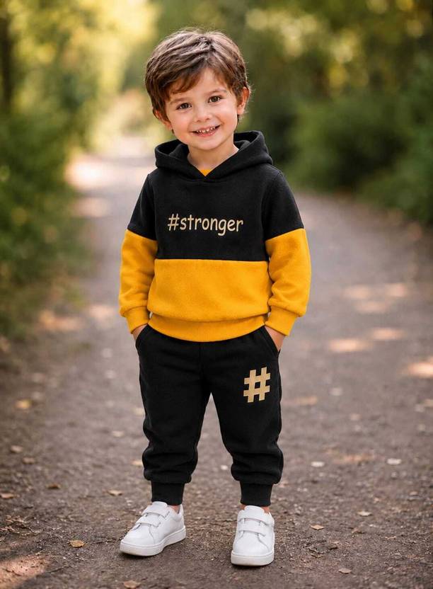 ISANAFASHION Boys & Girls Casual Sweatshirt Sweatpant