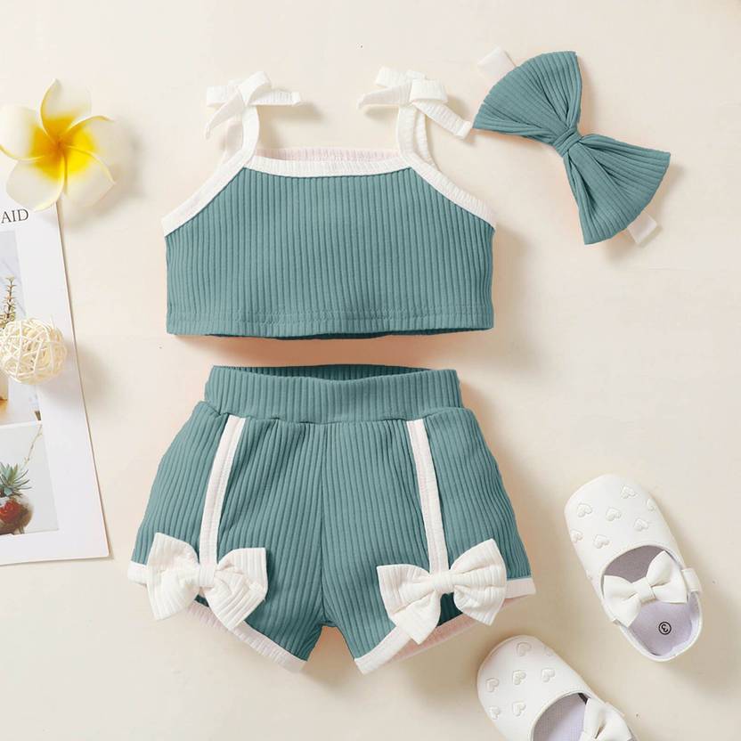 AVOVU Baby Girls Party(Festive) Top Shorts