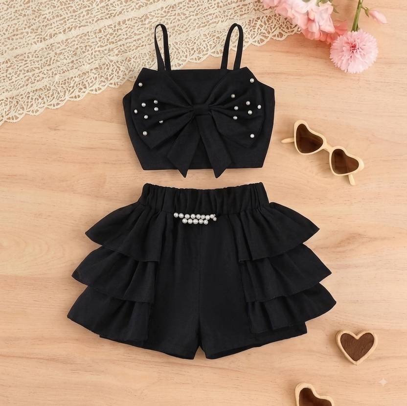 EloraKids Baby Girls Party(Festive) Top Shorts