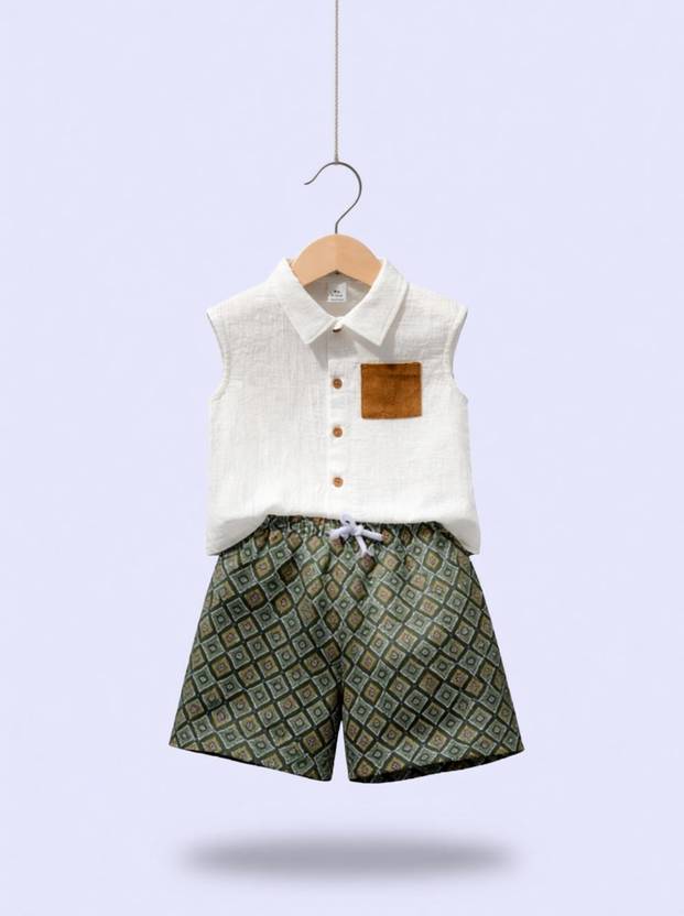 Anjani Trendz Boys Casual Shirt Shorts