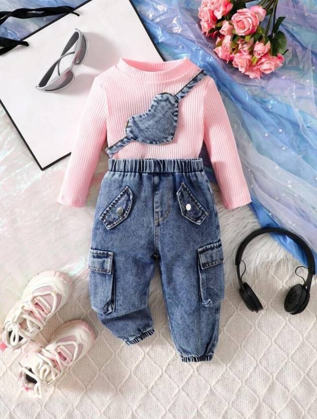FAHADCREATIONS Girls Casual T-shirt Jeans