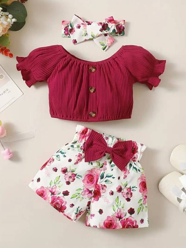 AVOVU Baby Girls Casual Top Top, Shorts