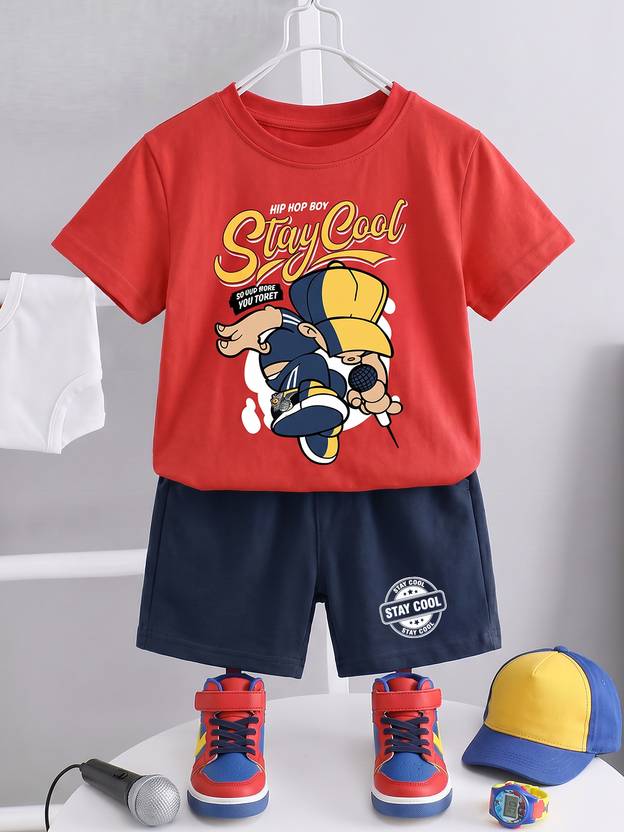 Crazymonk Boys & Girls Casual T-shirt Shorts