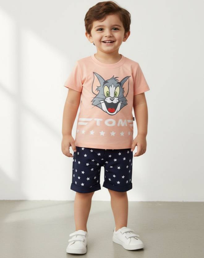Highlightshop Baby Boys & Baby Girls Casual T-shirt Shorts