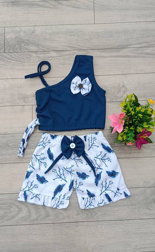 tony fashion Girls Casual Top Shorts