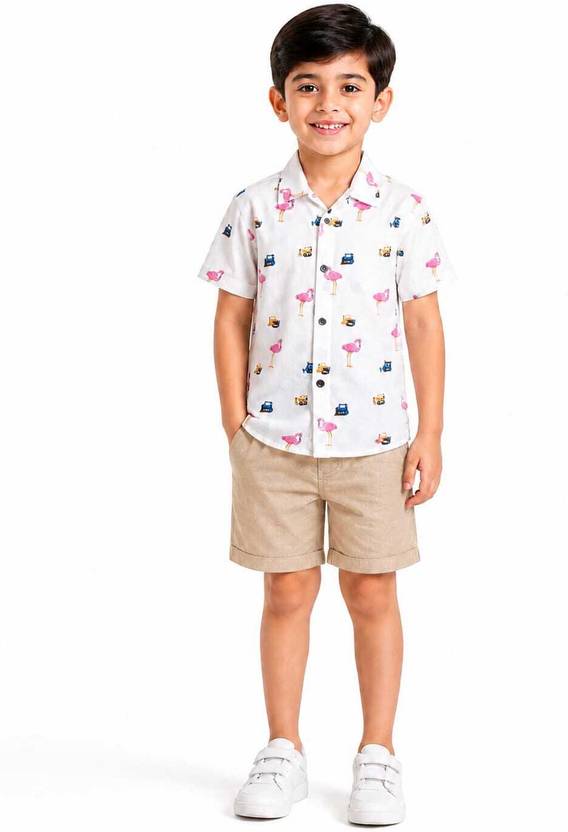 vaidehicreation Boys Casual Shirt Shorts