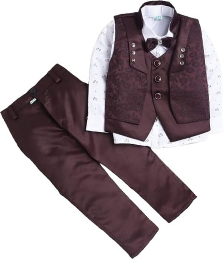 AnishkaFashion Boys Festive & Party, Wedding Shirt, Waistcoat and Pant Set