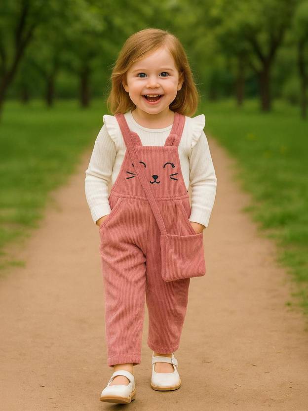 Ninas Baby Girls Party(Festive) Top Dungaree