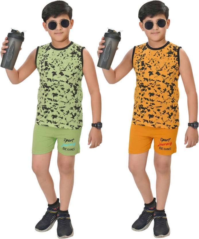 SANDOLL Boys & Girls Casual Vest Shorts