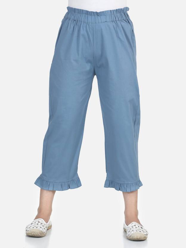 CUTIEKINS Capri For Girls Casual Solid Cotton Lycra Blend